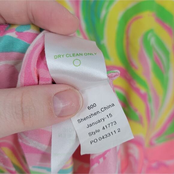 Lilly Pulitzer All Nighter Paisley Silk Elsa Blouse XS - Picture 12 of 12